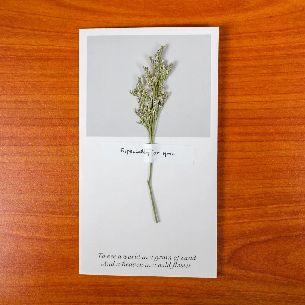 dried flower card