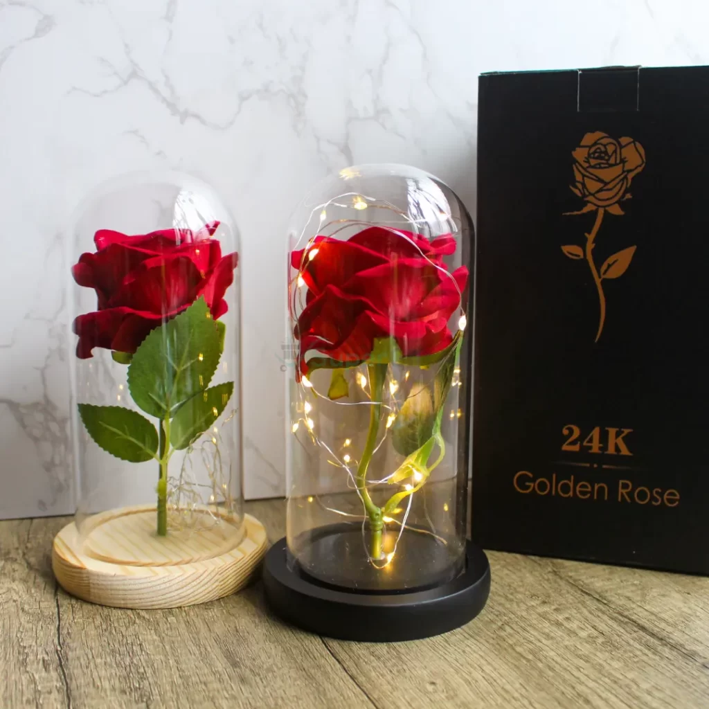 LED Light Enchanted Rose Flower Lamp Beauty and the Beast Rose Supergift