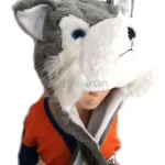 plush hat husky