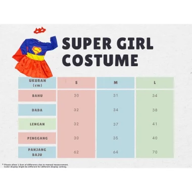 kids costume skirt superman girl