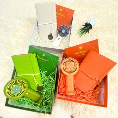 Personalized Diary Journal with Mini Hand Fan