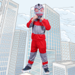 Kids Ultraman Superhero Costume Full Set