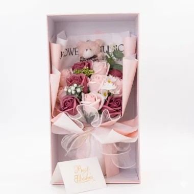 Flower Bouquet with Teddy Bear cover