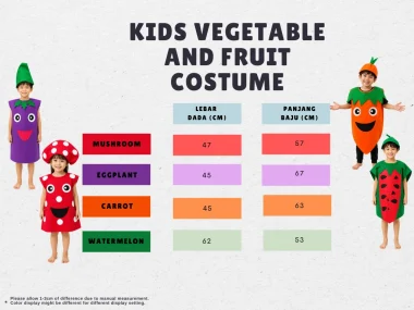 kids vegetable and fruit costume